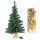 Bambelaa! Weihnachtsbaum Künstlich Mit Beleuchtung Geschmückt Tannenbaum Dekoriert Christbaum Beleuchtet LED 75cm Gold