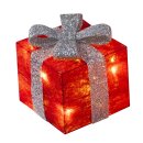 Bambelaa! 3er Led Deko Geschenke Leucht Boxen (Rot-Silber)