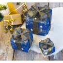 Bambelaa! Beleuchtetes Geschenkboxen-Set, 3-tlg, einzeln stellbar (Blau-Silber)