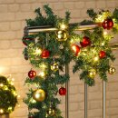 Bambelaa! Weihnachtstannengirlande 80 LED 5m Mit Christbaum Kugeln