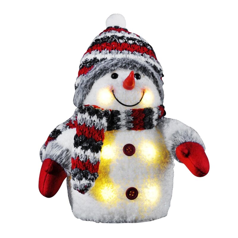 Schneemann Aufsteller Aus Holz - Weihnachtsdekoration Mit Vogel Motiv