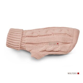 Strickpullover Zopf 45 cm rosa