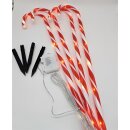 Bambelaa! LED Zuckerstangen 4er Set Gartenstecker Rot Weiß 74 cm