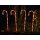 Bambelaa! LED Zuckerstangen 4er Set Gartenstecker Rot Weiß 74 cm