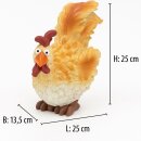 Bambelaa! Gartenfigur Huhn Deko Henne Polyresin wetterfest 2er Set ca. 25 & 20 cm