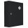 Bambelaa! Medizinschrank Medikamentenschrank Hängend Abschließbar Schwarz ca 31,5 x 10 x 36cm