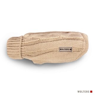 Strickpullover Zopf 30 cm beige